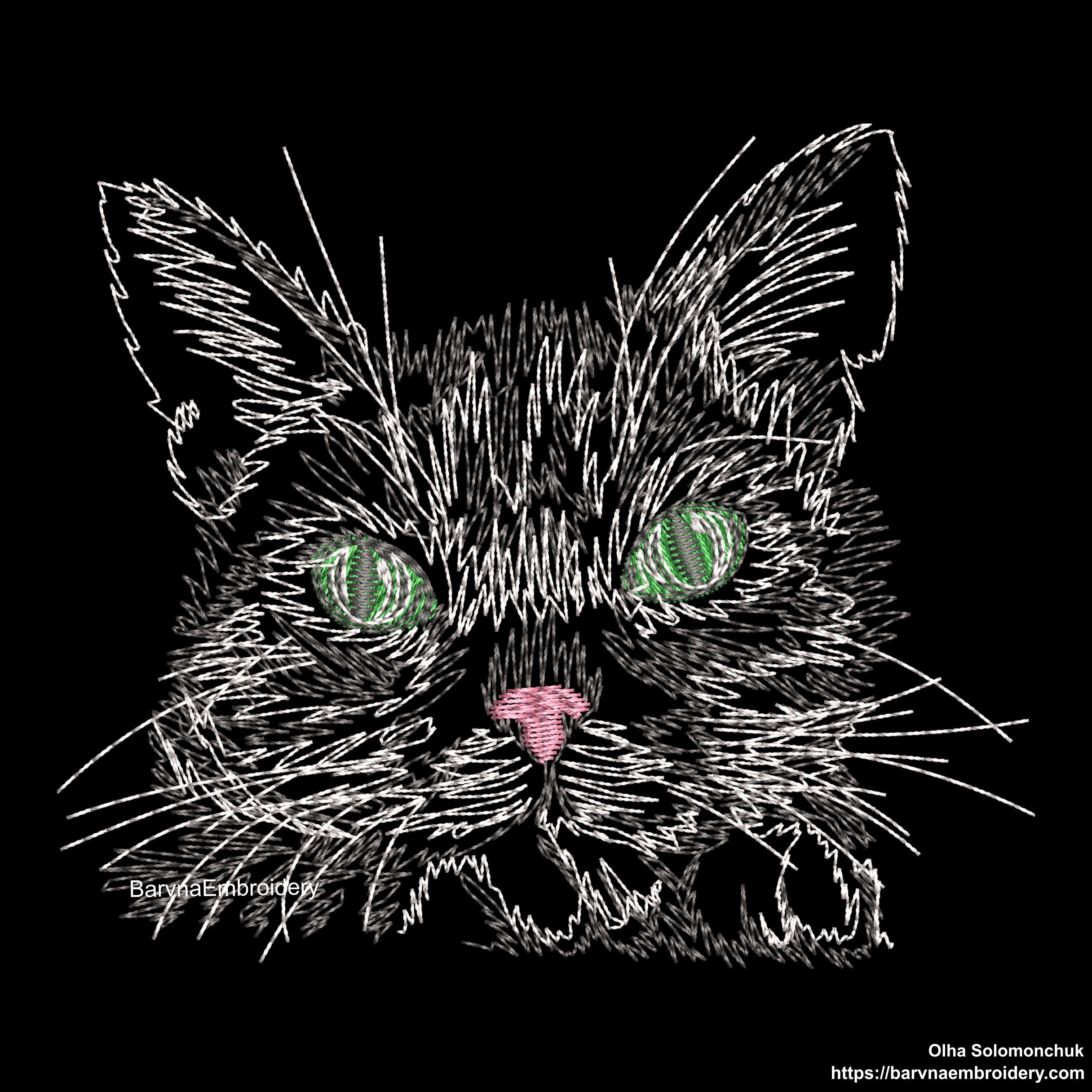 Cat Machine embroidery designs, Home pet embroidery design for machine