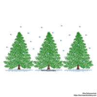 Christmas trees Machine Embroidery Design, Christmas embroidery files, Instant download