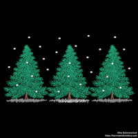 Christmas trees Machine Embroidery Design, Christmas embroidery files, Instant download