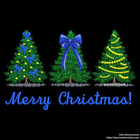 Christmas trees Machine Embroidery Design, Merry Christmas embroidery files, Instant download