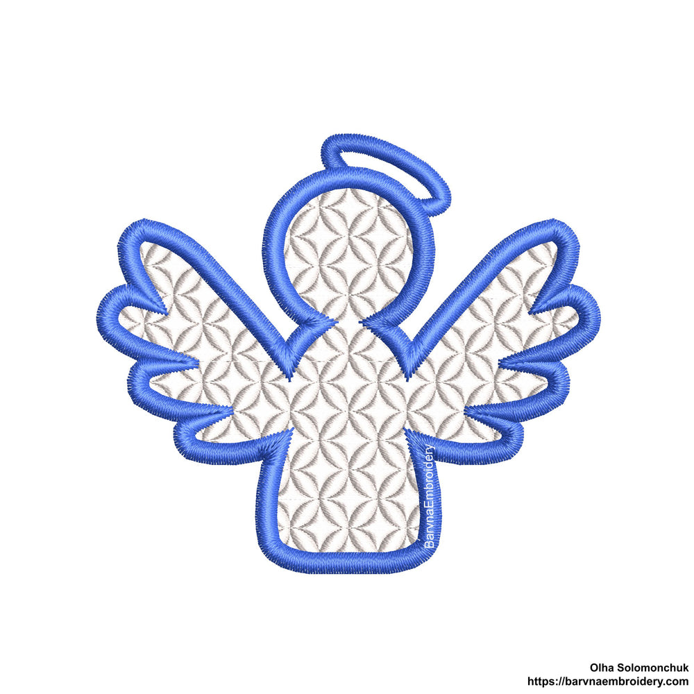 Christmas Angel Embroidery Design for Machine, Instant download