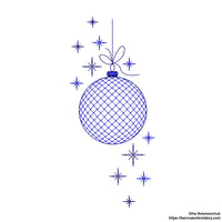 Christmas Ball Machine Embroidery Design, Christmas embroidery design, Instant download