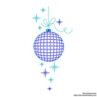 Christmas Ball Machine Embroidery Design.
