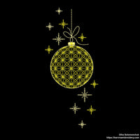 Christmas embroidery design, Christmas Ball Machine Embroidery Design, Instant download