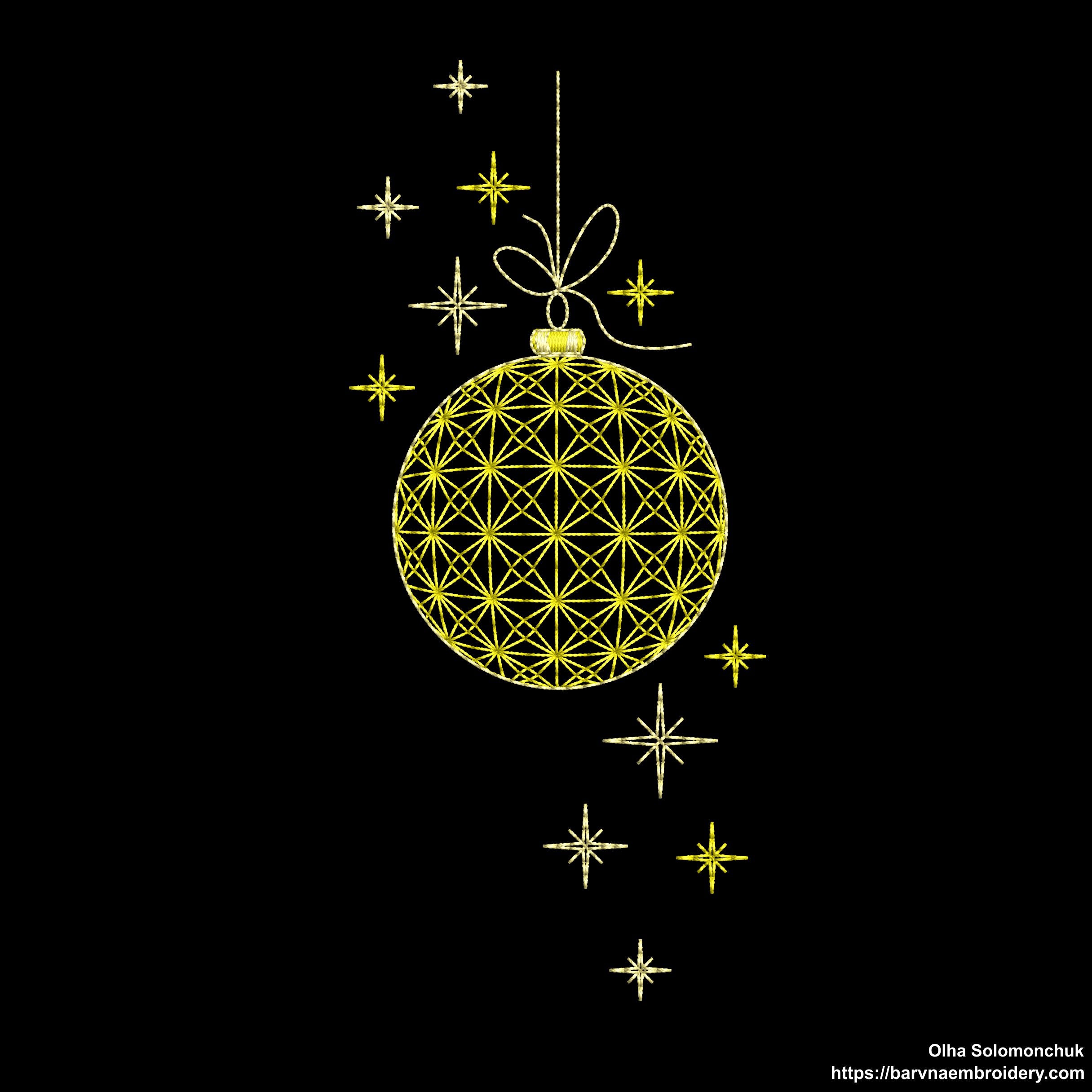 Christmas embroidery design, Christmas Ball Machine Embroidery Design, Instant download