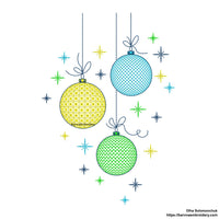 Machine embroidery designs. Christmas balls embroidery designs, Instant embroidery