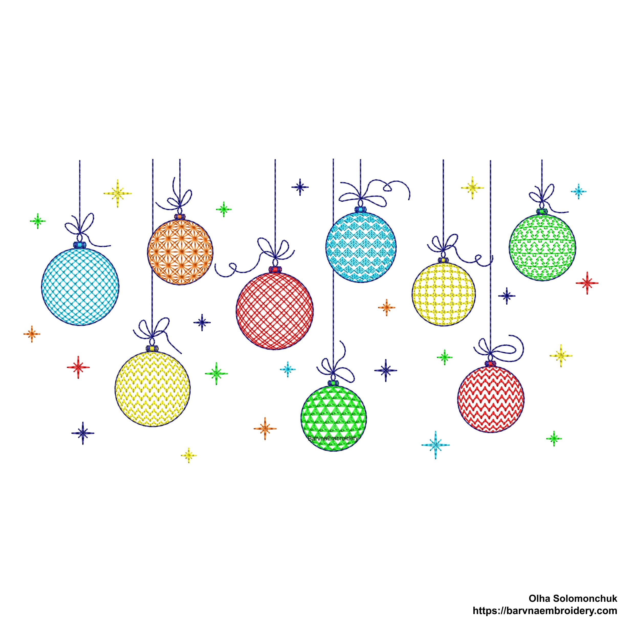 Christmas balls Machine embroidery designs, Christmas embroidery design, Instant embroidery