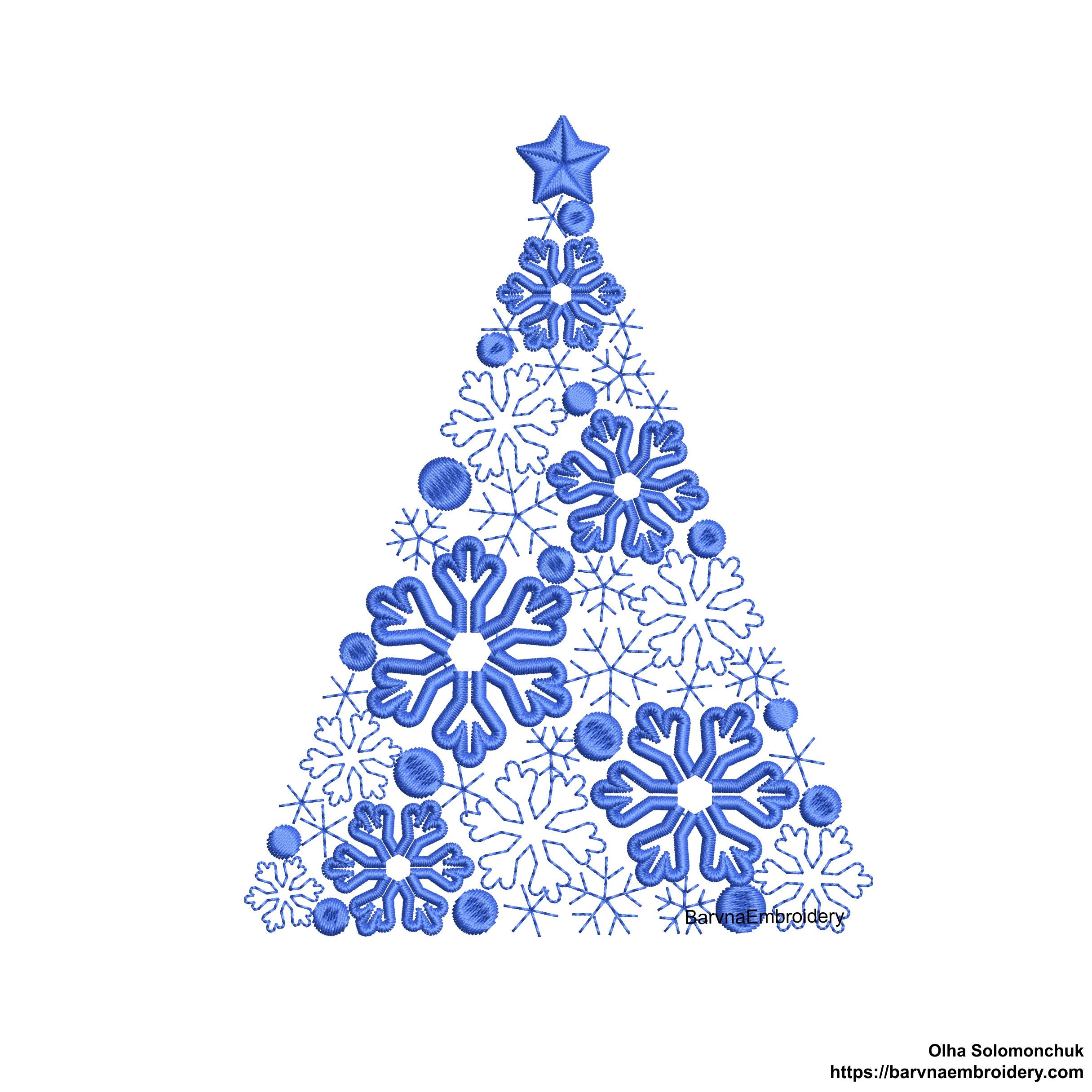 Christmas tree machine embroidery designs, Snowflakes embroidery, Instant download