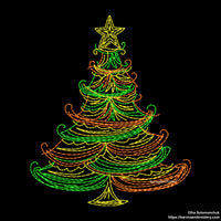 Christmas tree Machine embroidery designs.