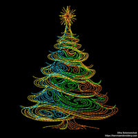 Christmas tree Machine embroidery designs.