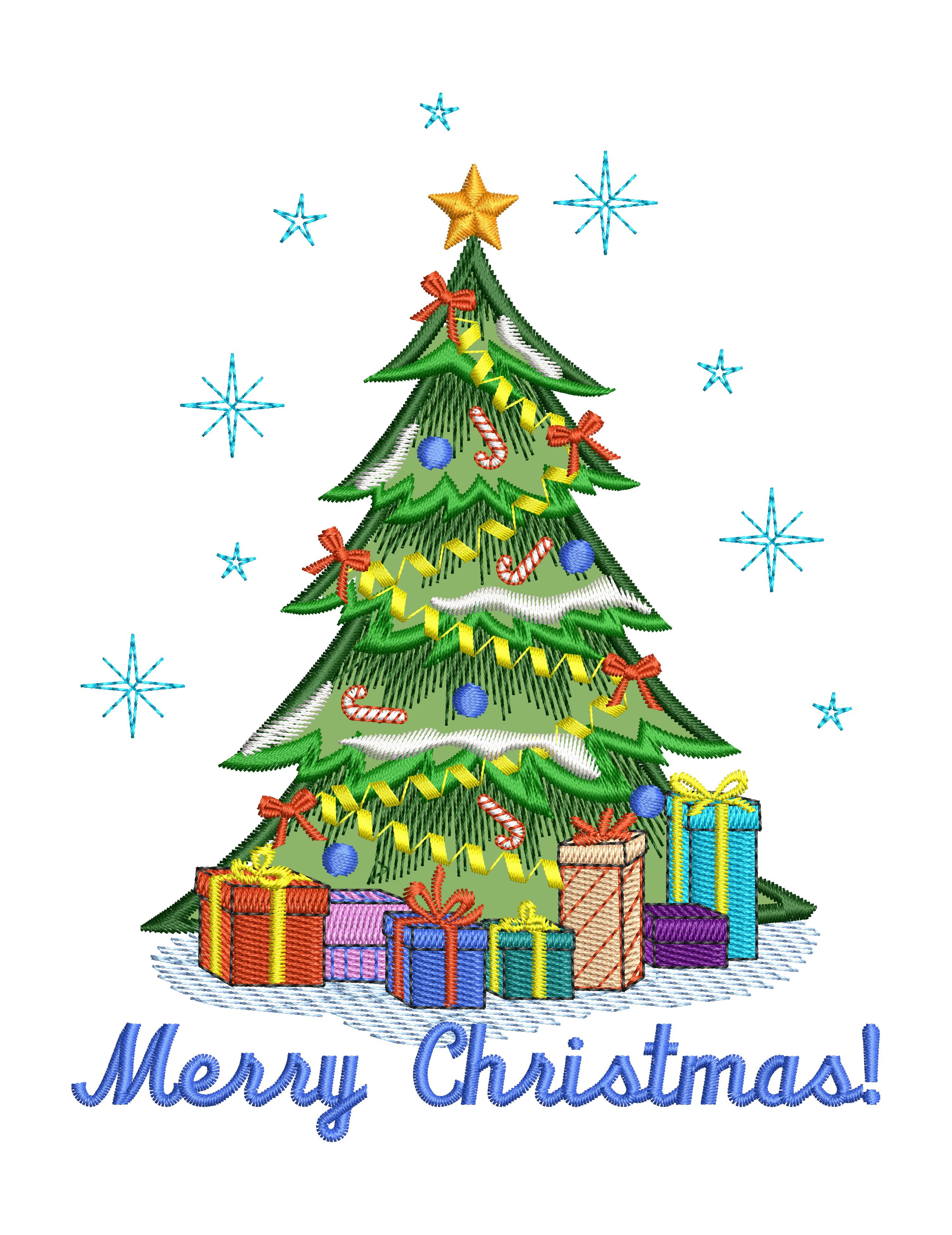 Christmas tree Custom Embroidery designs for Lily Romakh