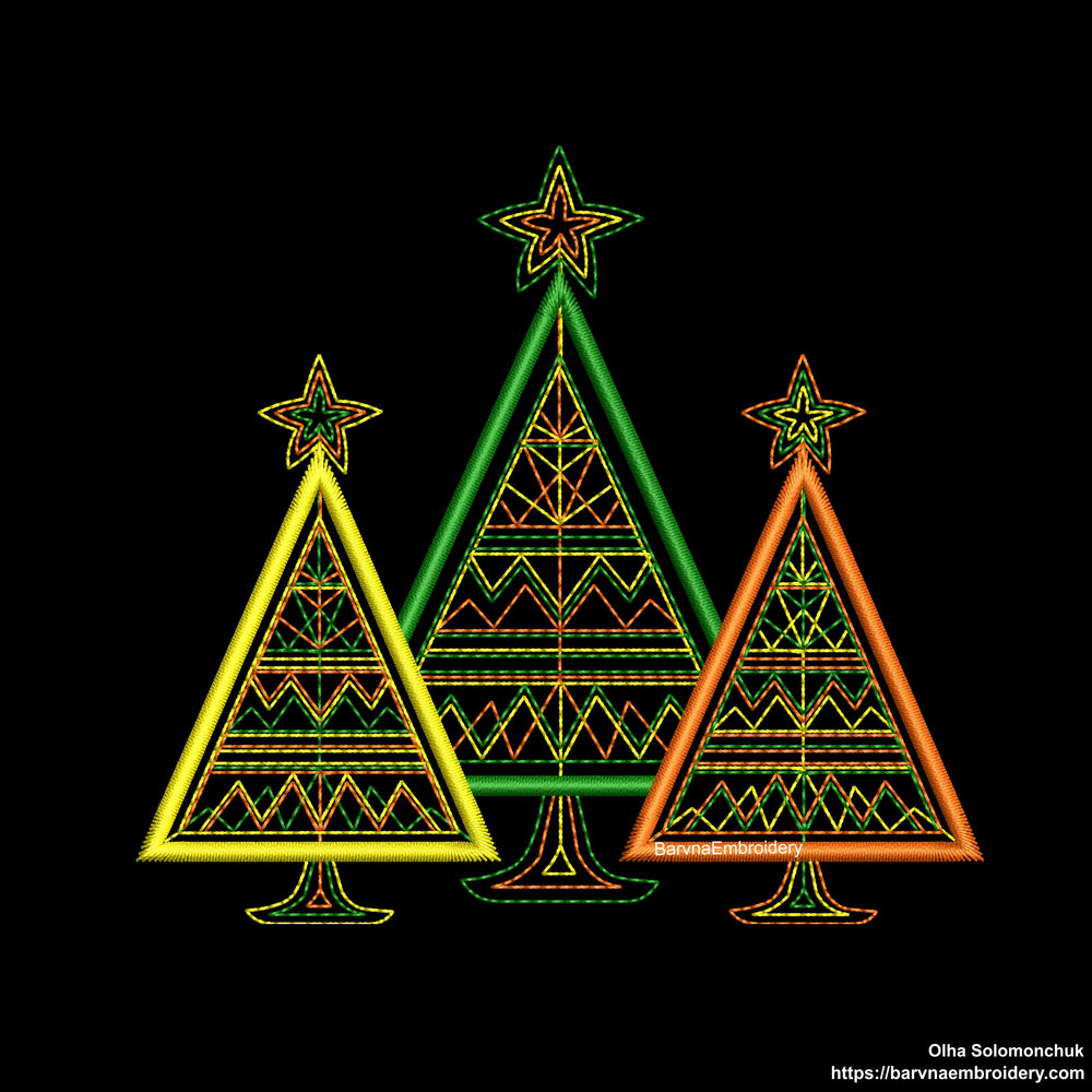 Christmas trees Machine embroidery designs, Christmas embroidery designs, Instant download