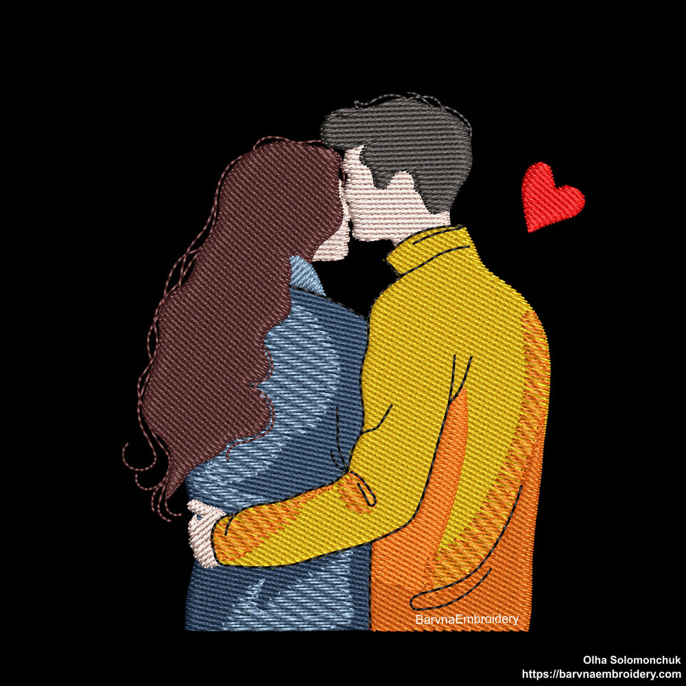 Couple in love Machine embroidery designs, Love embroidery designs, Valentines embroidery designs for machine, Romantic embroidery designs, Instant download