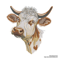 Cow Machine embroidery designs, Cow embroidery files, Instant download