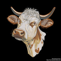 Cow Machine embroidery designs, Cow embroidery files, Instant download