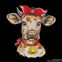 Cow Machine embroidery designs, Cow embroidery files, Instant download