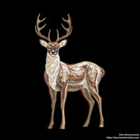 Deer embroidery designs. Animal embroidery designs.