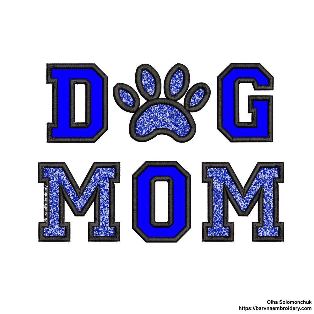 Dog Mama Applique Machine embroidery designs, Dog Mom embroidery designs, Mothers day embroidery for machine, Instant download