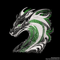 Dragon Embroidery Design for Machine, Instant download 