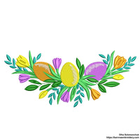 Machine embroidery designs for Easter day. Easter eggs embroidery files, Easter embroidery designs, Instant download