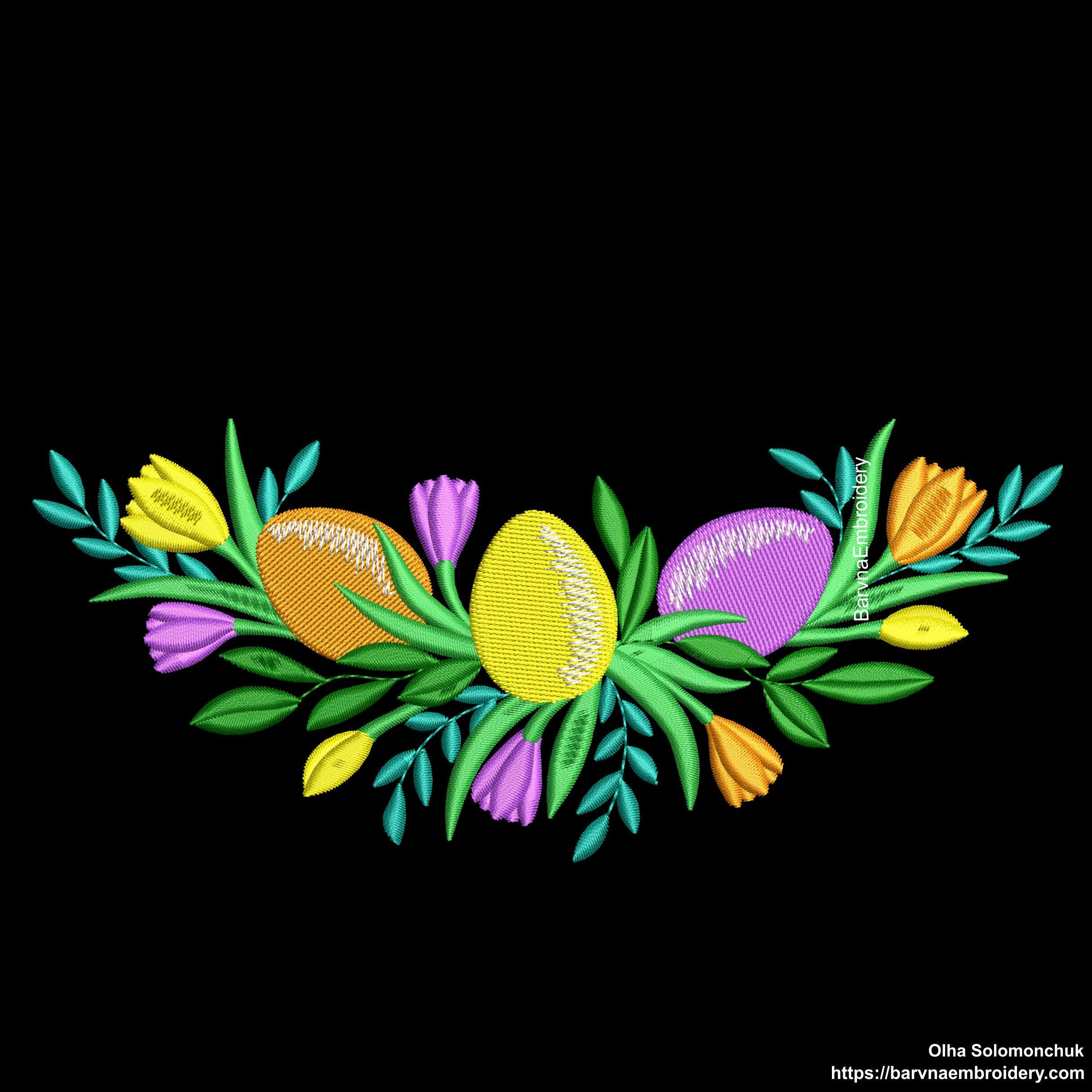 Machine embroidery designs for Easter day. Easter eggs embroidery files, Easter embroidery designs, Instant download