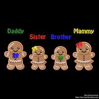 Christmas Gingerbread Family Embroidery design for Machine, Instant download, Christmas embroidery designs,  Gingerbread man embroidery designs, Embroidery files, 