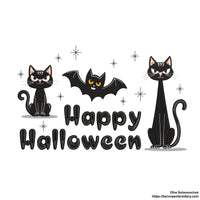 Halloween machine embroidery design with festive elements – perfect for spooky seasonal sewing projects.