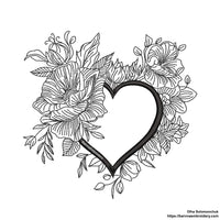 Heart Machine embroidery designs, Love embroidery designs for machine, Valentines embroidery design, Instant download