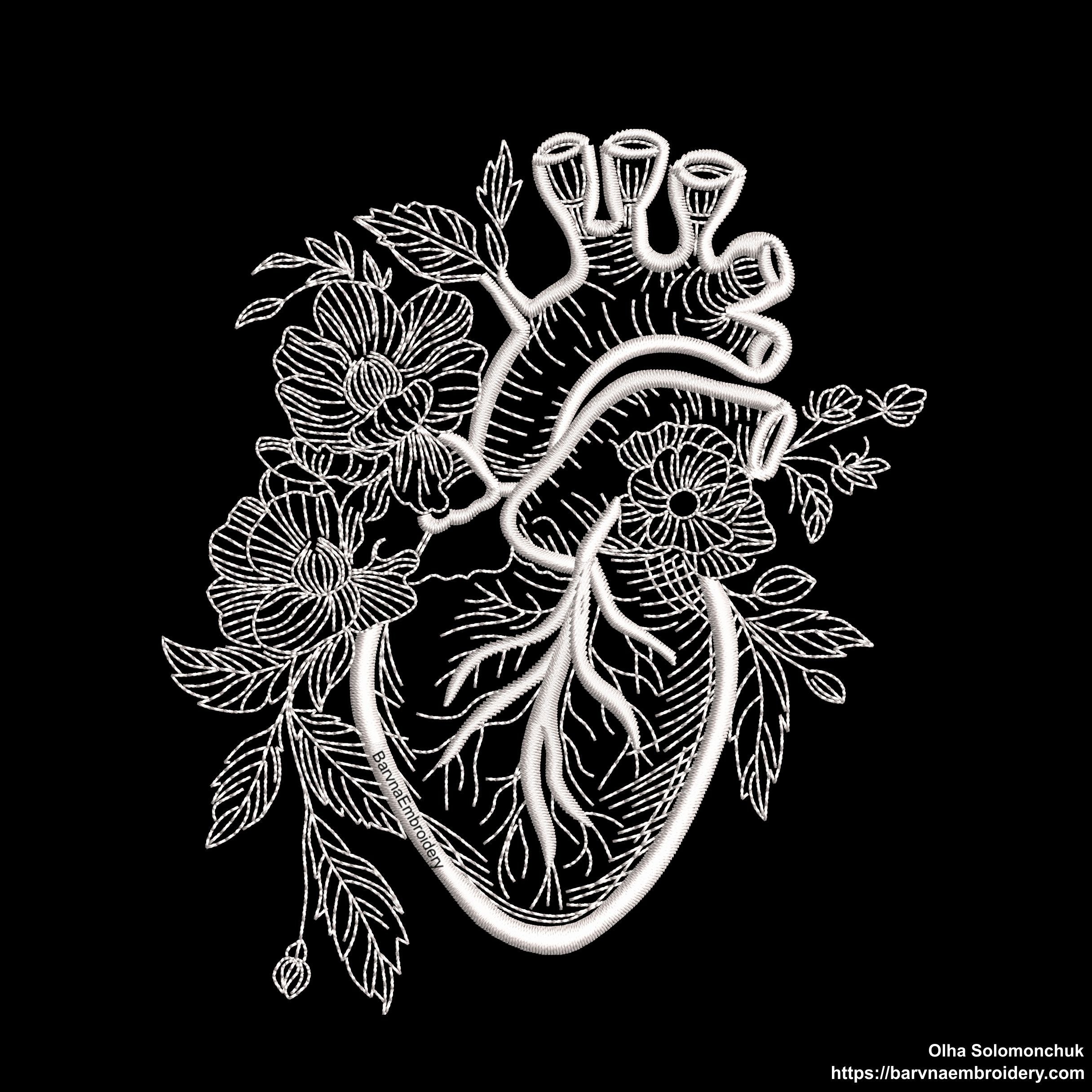 Realistic Heart Machine embroidery designs, Love embroidery designs for machine, Valentines embroidery design, Instant download