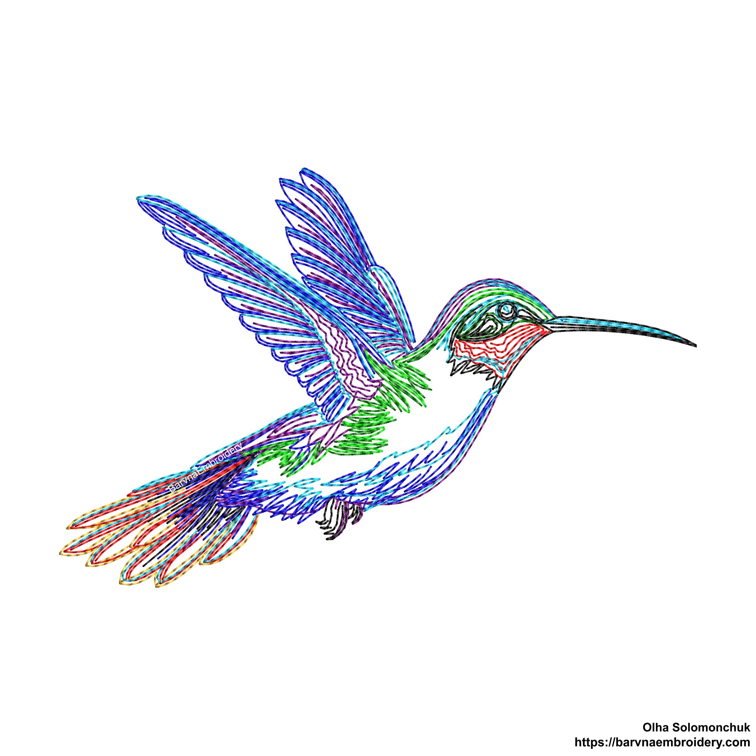 Hummingbird Machine embroidery designs, Birds embroidery files, Instant download