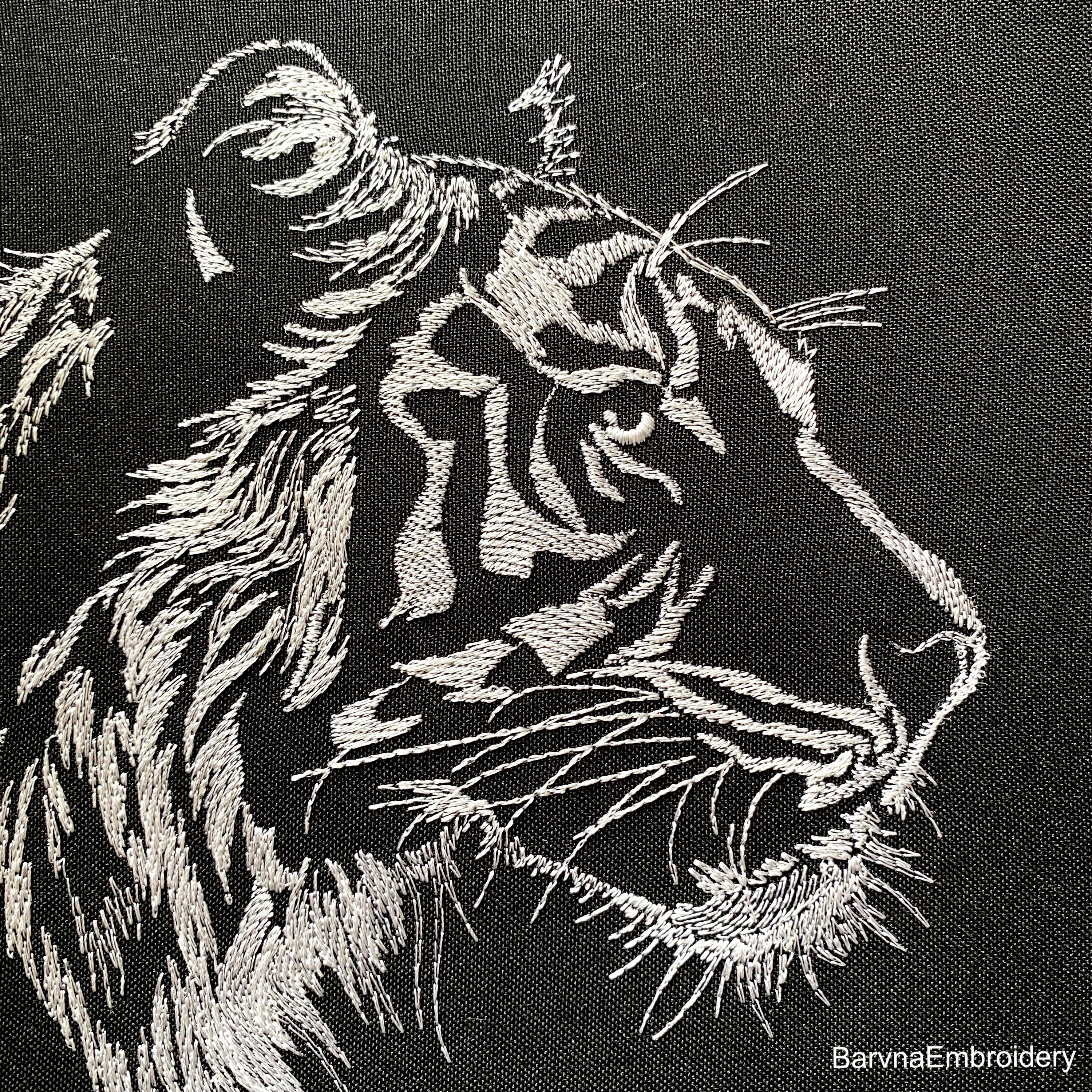 Tiger Machine embroidery designs, Animals Embroidery files, Instant download