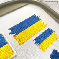 Ukrainian flag Machine embroidery designs, Ukraine embroidery files, Instant download.