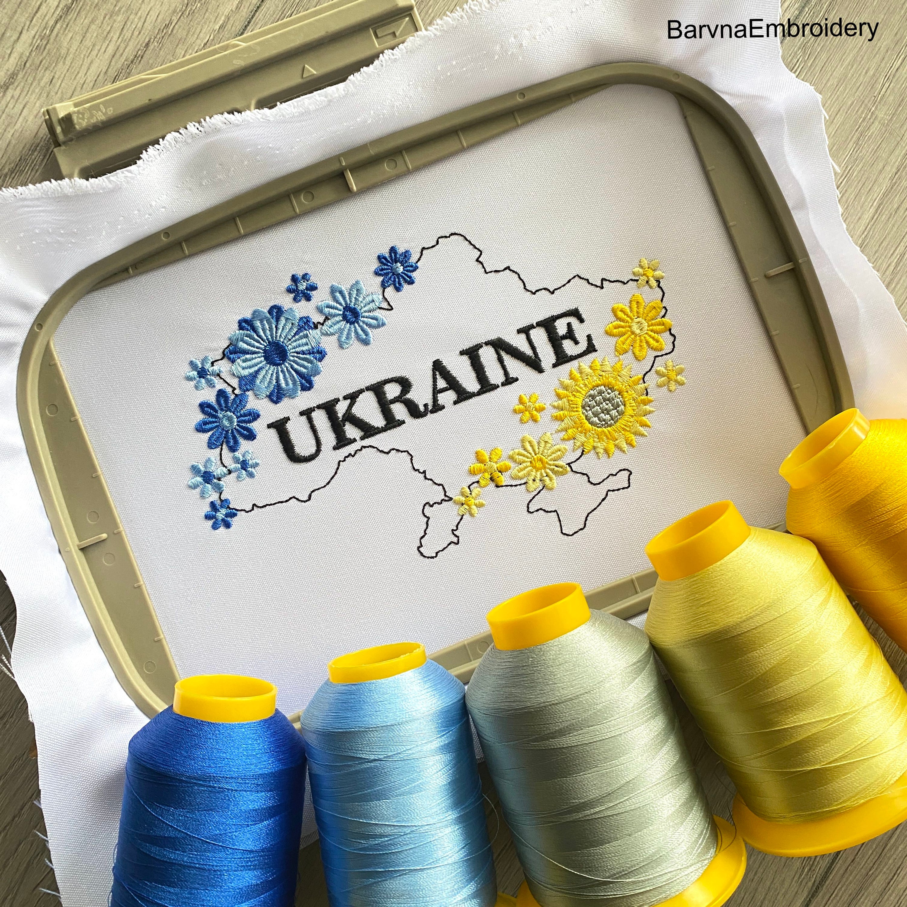 Ukraine Machine embroidery designs, Map of Ukraine Embroidery files, Instant download