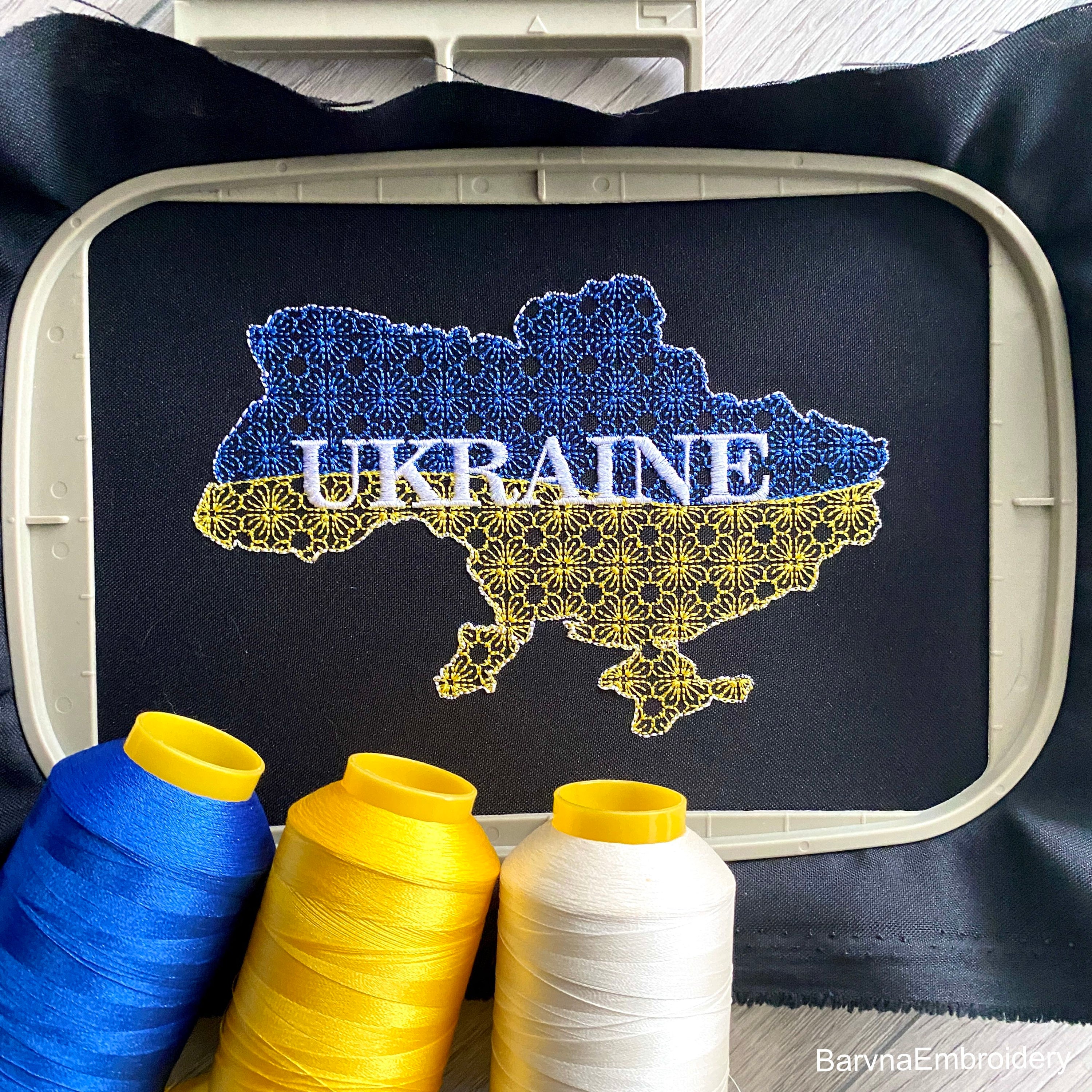 Ukraine Machine embroidery designs, Map of Ukraine Embroidery files, Instant download