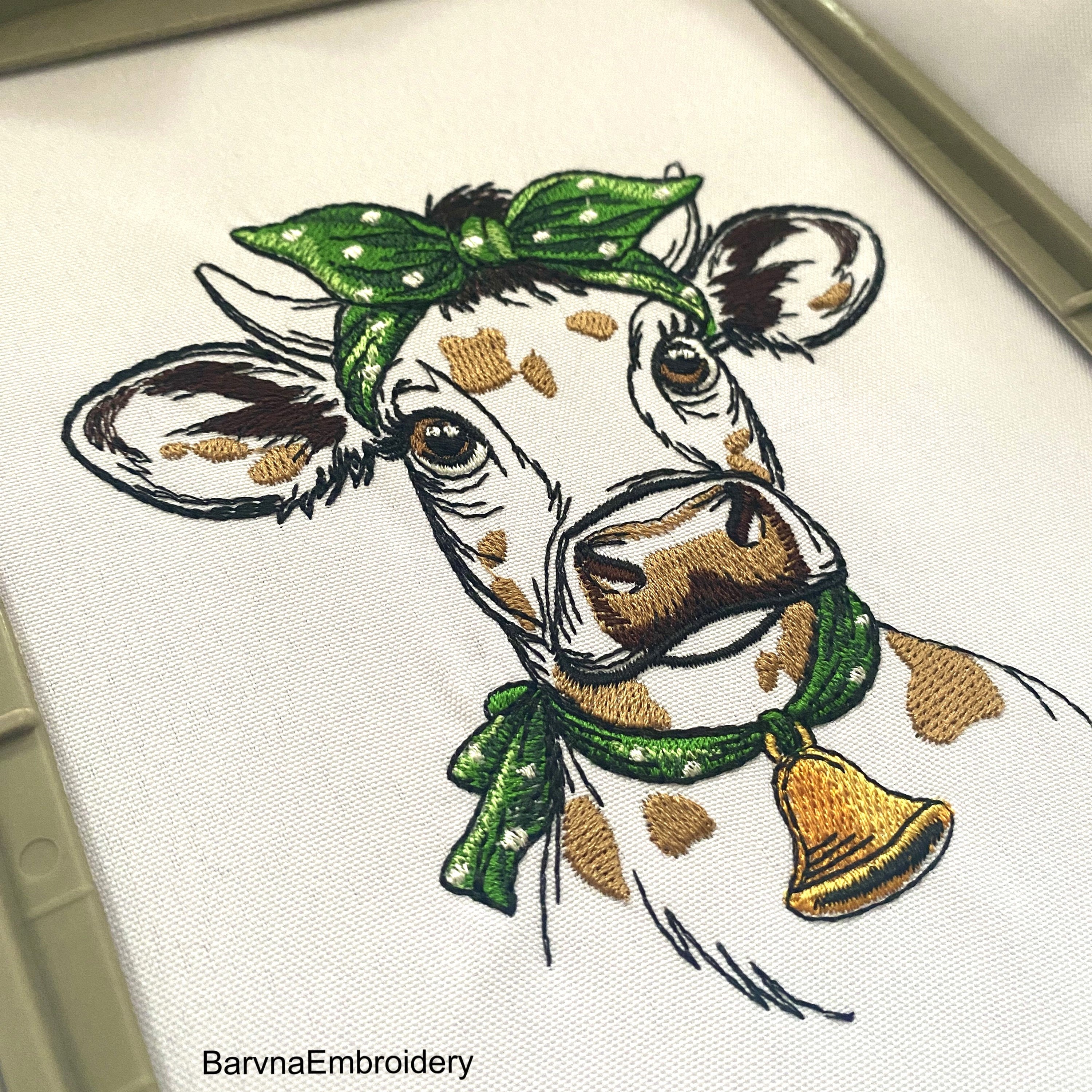 Cow Machine embroidery designs, Cow embroidery files, Instant download