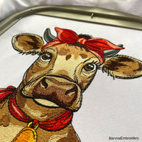 Cow Machine embroidery designs, Cow embroidery files, Instant download