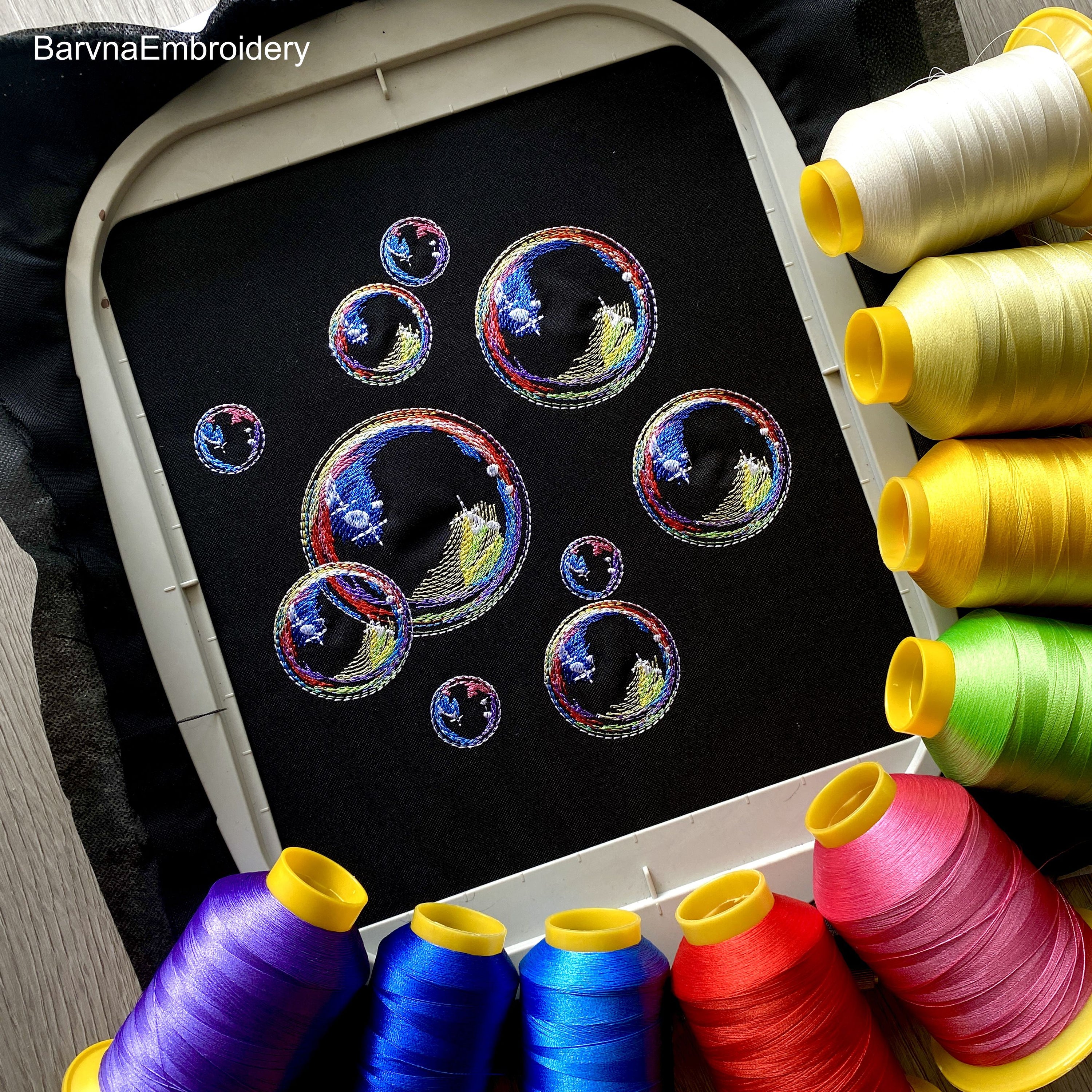 Soap Bubbles Machine embroidery designs, Bubbles embroidery files, Digital download