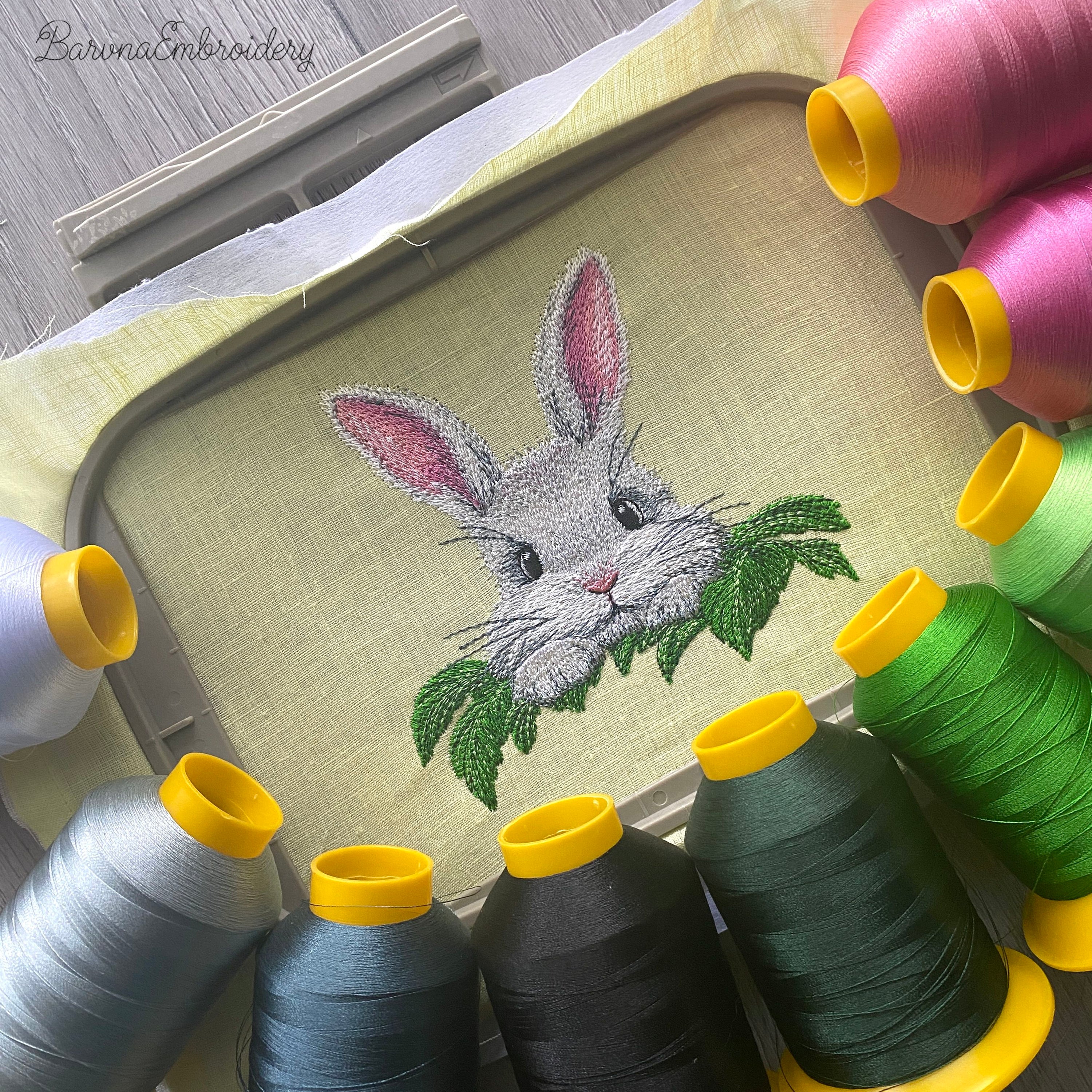 Cute Bunny Embroidery Design