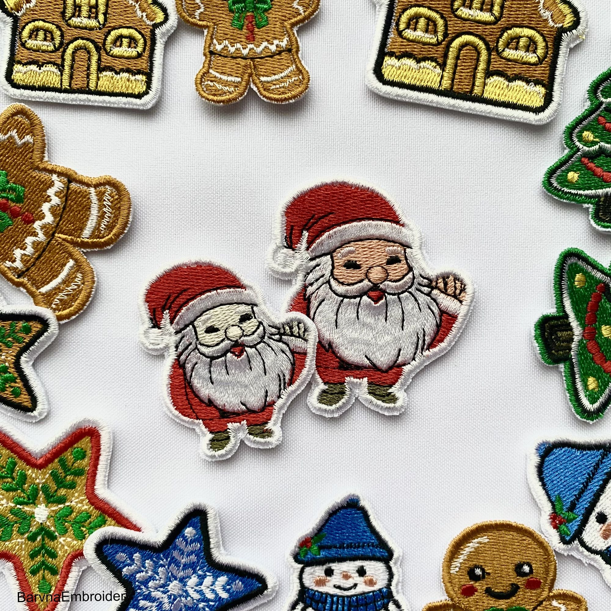 Santa Claus Patch Machine Embroidery Design for Christmas, Instant download