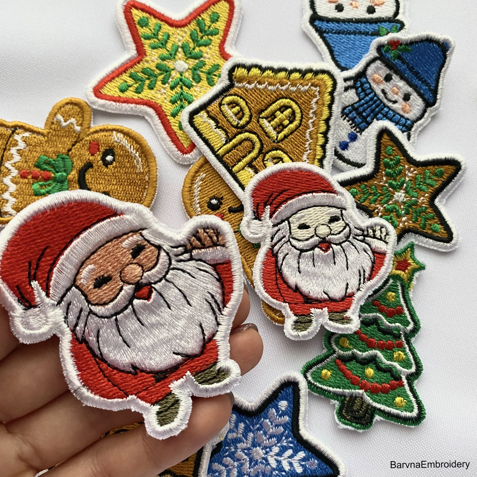 Santa Claus Patch Machine Embroidery Design for Christmas, Instant download