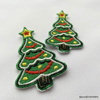 Christmas tree Patch Machine Embroidery Design, Instant download