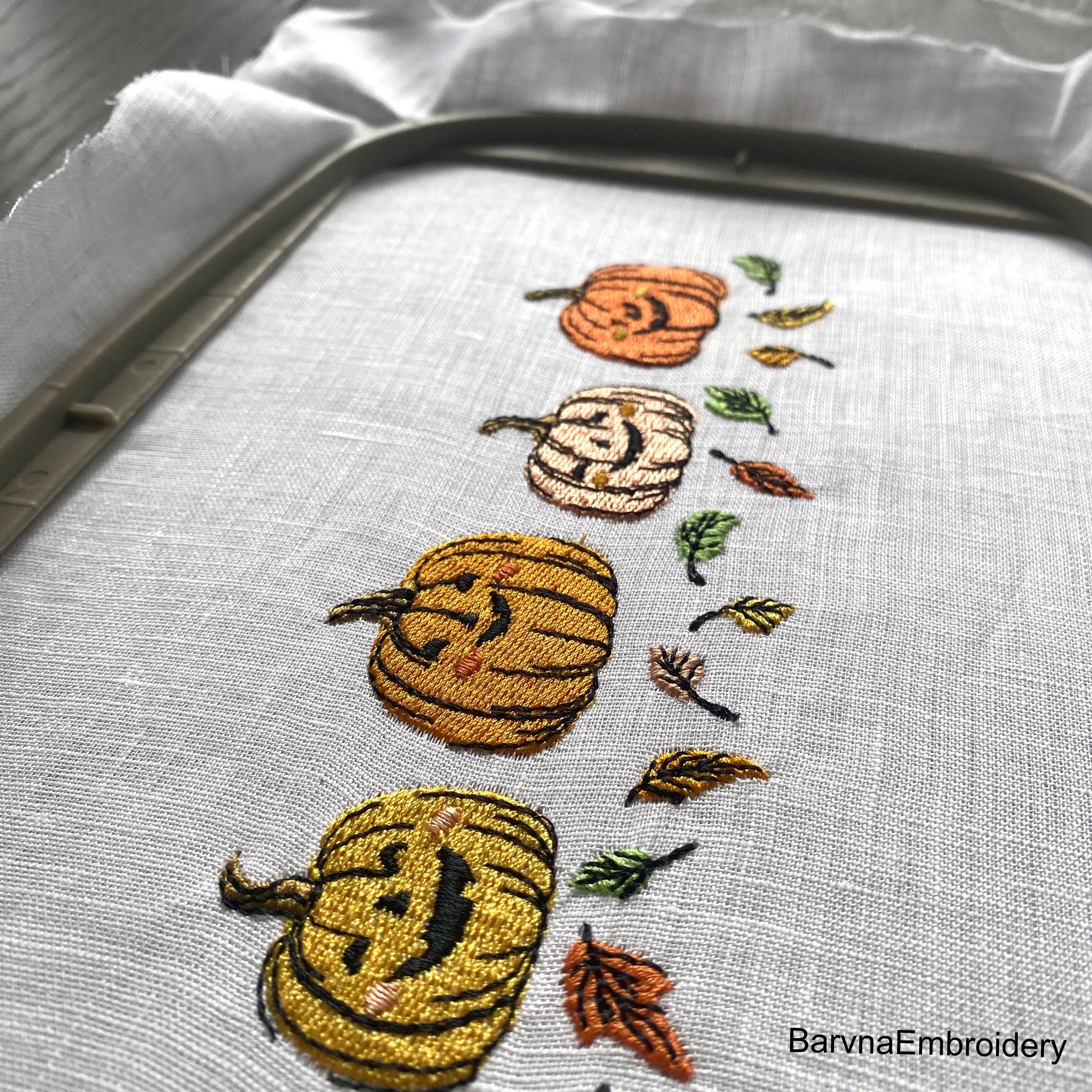 Pumpkins Machine Embroidery designs, Fall embroidery files, Digital download