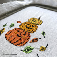 Pumpkins Machine Embroidery designs, Fall embroidery files, Digital download