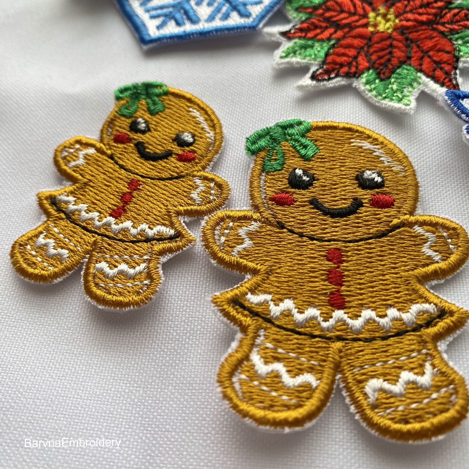 Gingerbread Family Machine Embroidery design, + Patch Gingerbread (Boy and Girl) Christmas embroidery designs. (Copy) (Copy)