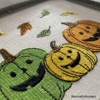 Pumpkins Machine Embroidery designs, Fall embroidery files, Digital download