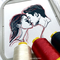 Kiss Machine embroidery designs for Valentines day, Love embroidery designs, Instant download, Digital download, Embroidery designs for machine, Valentines embroidery files