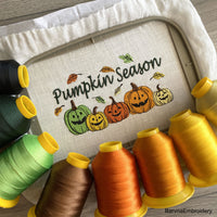 Pumpkin Season Machine embroidery designs, Fall embroidery files, Digital download