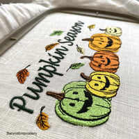 Pumpkin Season Machine embroidery designs, Fall embroidery files, Digital download