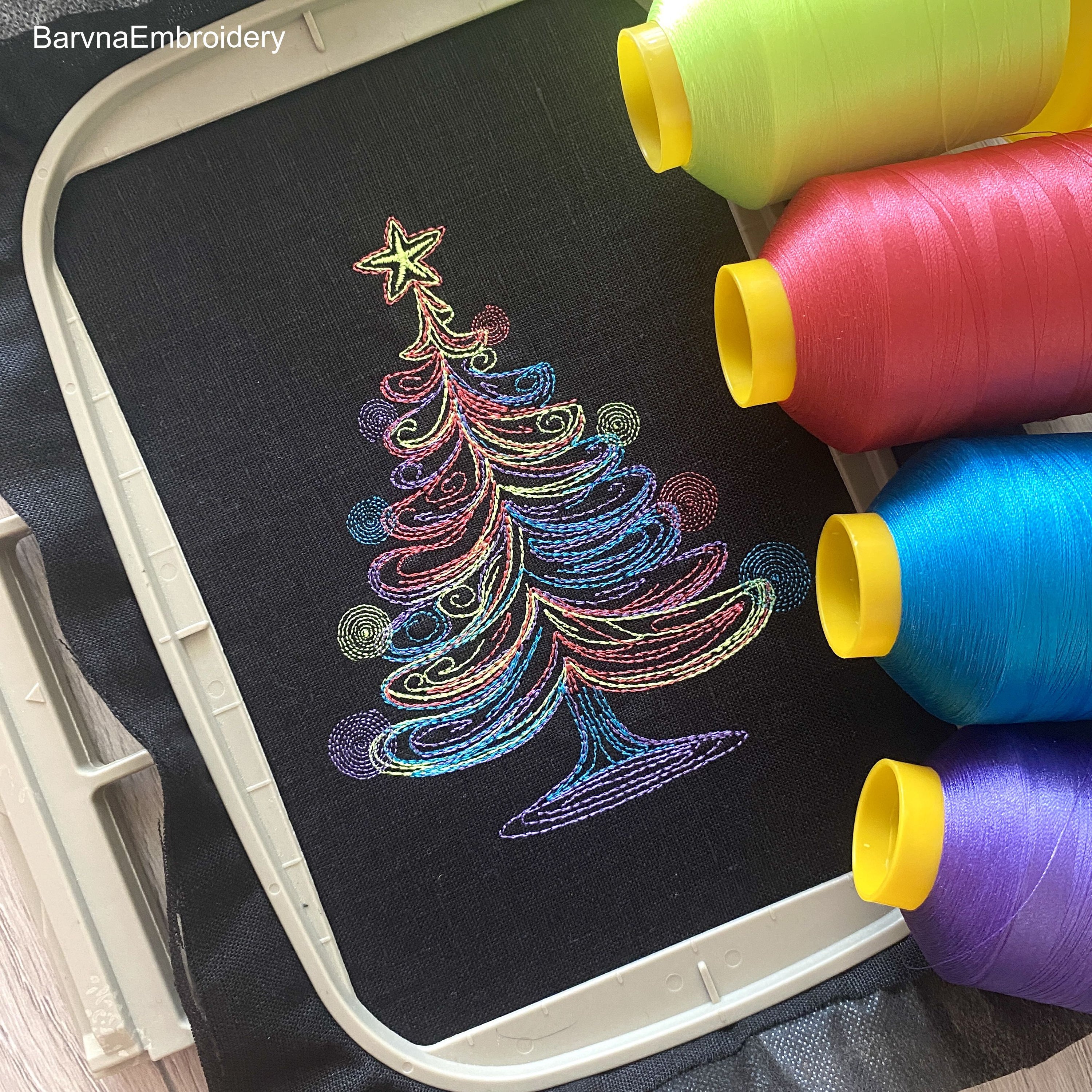 Christmas tree Machine embroidery designs, Christmas embroidery designs, Instant download