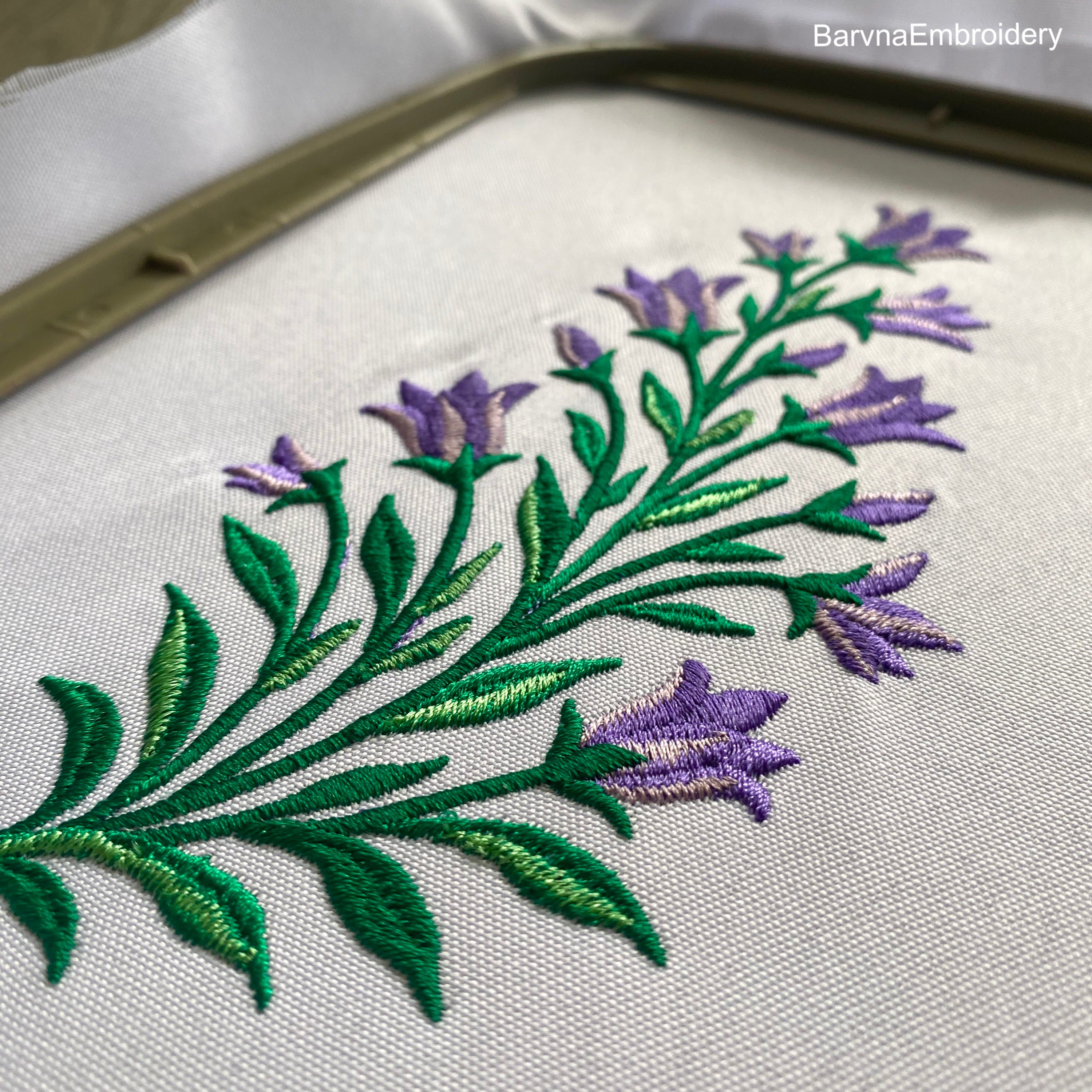 Bellflower Machine Embroidery Design, Flowers Embroidery File, Instant Download